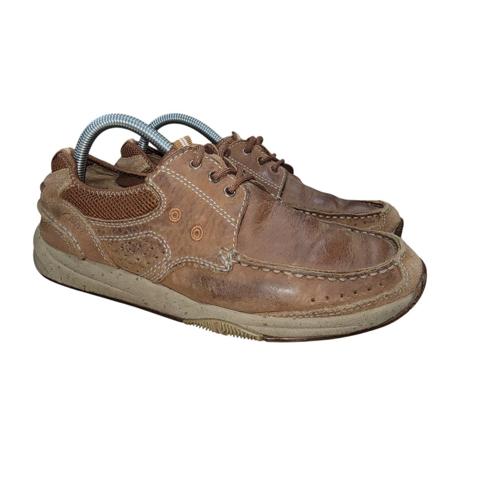 Clarks 1825 Armada Men's Brown Leather Casual Boat Shoes Size 8 M